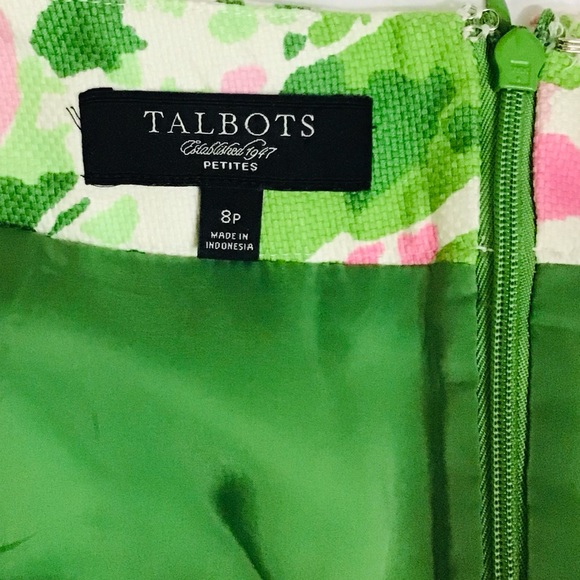 Talbots Pink and Green Pretty Skirt - Picture 6 of 8